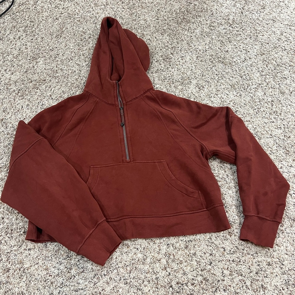 lululemon athletica Rust Cowl Neck Sweater